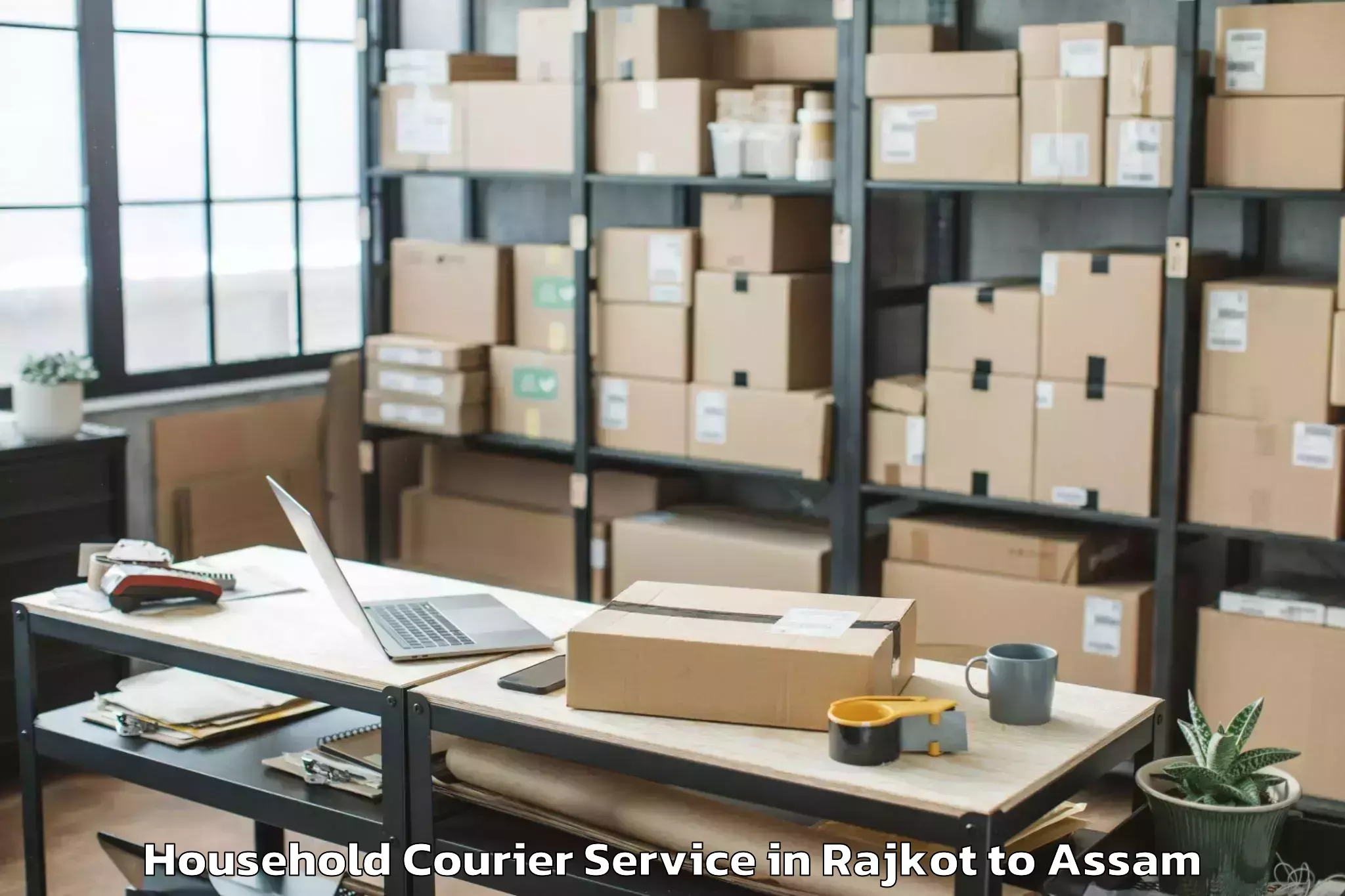 Comprehensive Rajkot to Kalgachia Household Courier